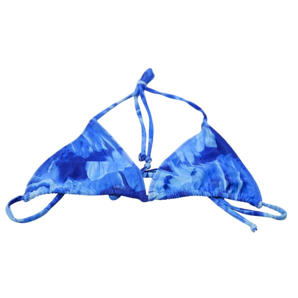 Melissa Simone Enita Micro String Bikini Top in Ocean Blue